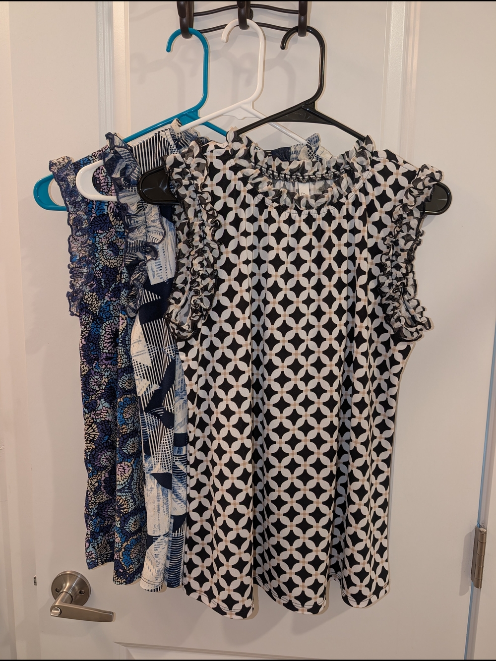 Set of 3 Ruffled Dressy Tops